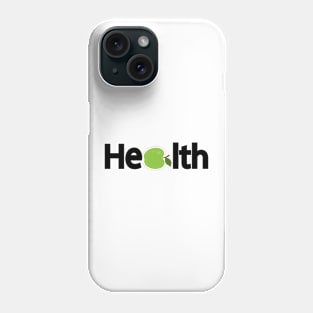 Health typography design Phone Case