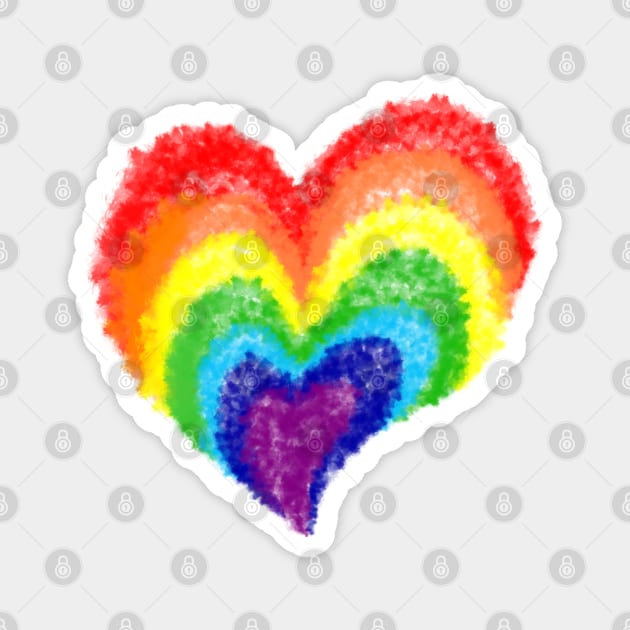 Rainbow Heart Magnet by StineBrunson