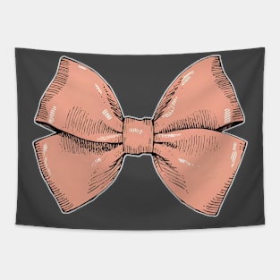 Peach Bow Preppy Style Tapestry