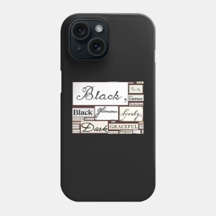 "Black is Beautiful" Vintage Typography Collage Phone Case