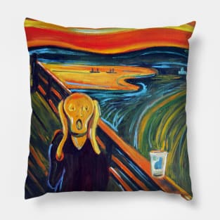 The Scream over an Empty Pint Pillow