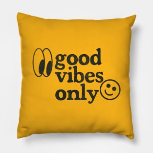 Good Vibes Only - Retro Faded Design Pillow