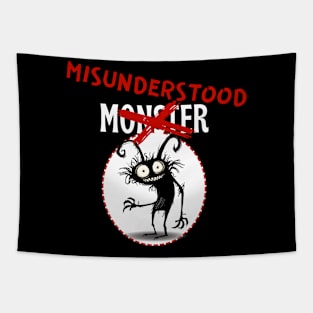 Not a Monster - Just Misunderstood (dark) Tapestry