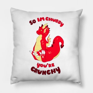 Chubby Grump Red Pillow