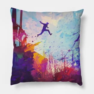 Parkour Free Running Urban Obstacle Course Pillow