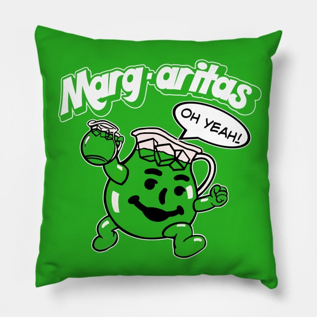 Margaritas-Oh Yeah! Pillow by EnchantedTikiTees