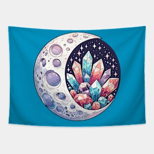 Moon with crystals Tapestry