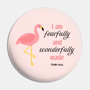 Pink Flamingo _ Psalm 139:14 Pin