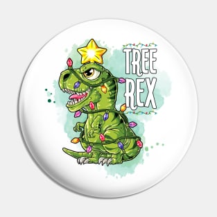 T-Rex Holiday Tree Pin