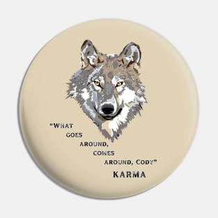 Wolf Karma Pin