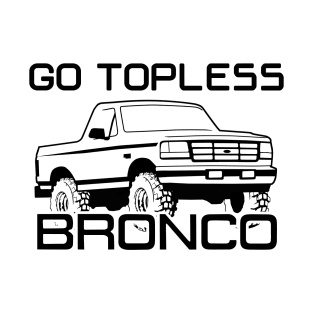 1992-1996 Bronco Topless Black Print T-Shirt