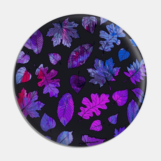 Purple Autumn Season Digital Painting Pin by Glenn Landas Digital Art