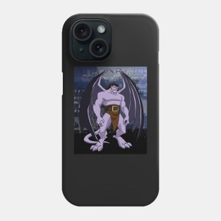 Gargoyles Cartoon - Goliath in the City Phone Case