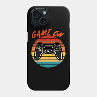 Game ON Vintage Retro Video Game Gaming Sunset Phone Case