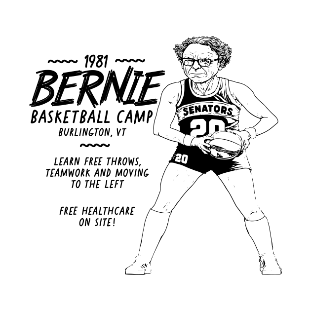 Retro Bernie Sanders Basketball Camp // Funny Bernie Sanders Baller Retro by SLAG_Creative