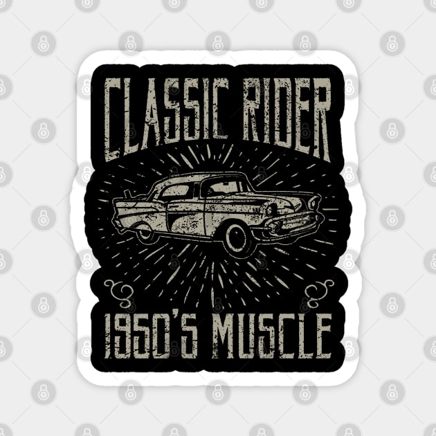 Classic 1950's Muscle Car Magnet by JakeRhodes