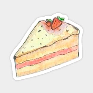 "Piece of strawberry cake" sweet sticker Magnet