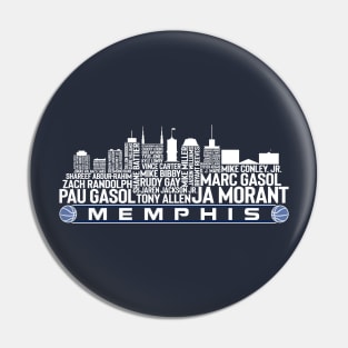 Memphis Basketball Team All Time Legends, Memphis City Skyline Pin