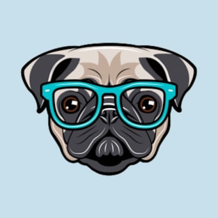 cool pug with glasses T-Shirt