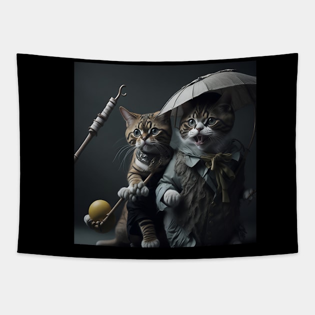 Cats having Fun in Style Tapestry by Elite & Trendy Designs