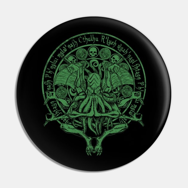 The Idol - Cthulhu Green Variant Pin by APSketches