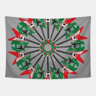 Electric Guitar Holiday Wreath Tapestry