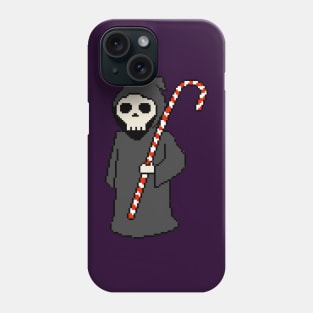 Pixelated Christmas Grim Reaper Phone Case