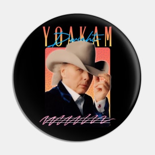 Dwight Yoakam Retro Aesthetics Fan Art Pin