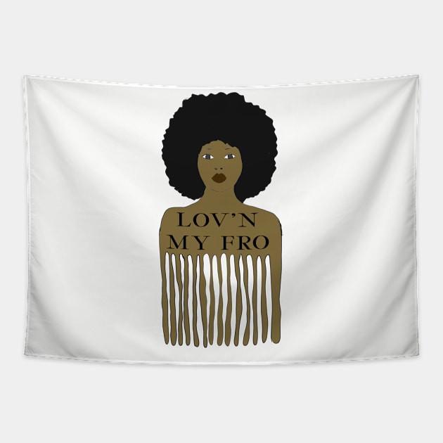 Lov'n my fro Tapestry by Cargoprints