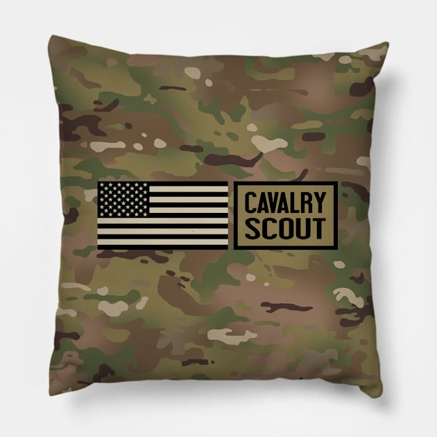 Cavalry Scout (Camo) Pillow by Jared S Davies