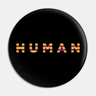 Human Pride Flag Intersex Pin