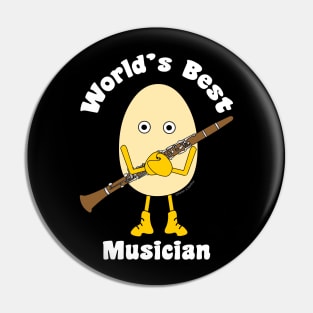 World's Best Clarinet Musician White Text Pin