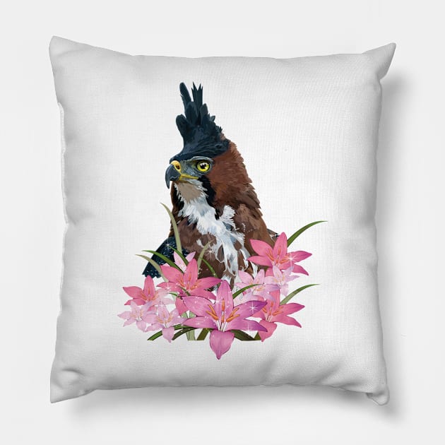 crested eagle Pillow by obscurite