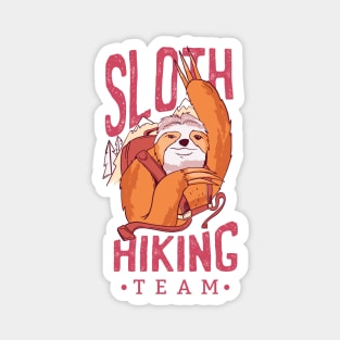 Vintage Sloth Hiking Team Magnet