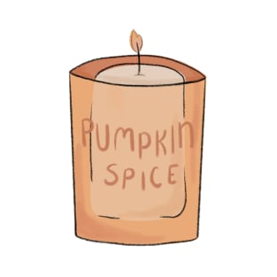 Pumpkin Spice Candle Illustration T-Shirt