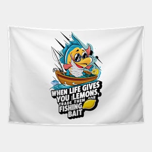 Lively Fisherman: Lemons for Bait, Laughs for Days Tapestry