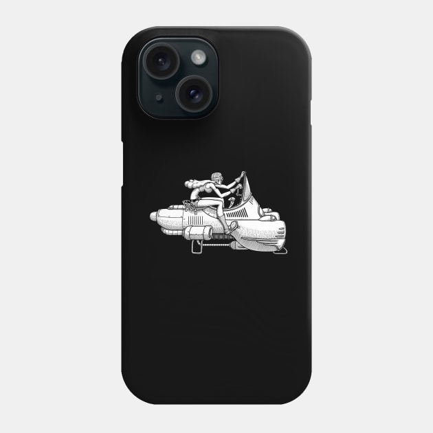 Atomic Biker Chick Phone Case by kbilltv