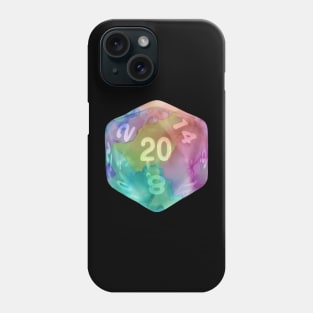 Nat20 Rainbow Pastel Watercolor Phone Case