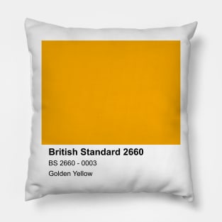 Golden Yellow British Standard 0003 Colour Swatch Pillow