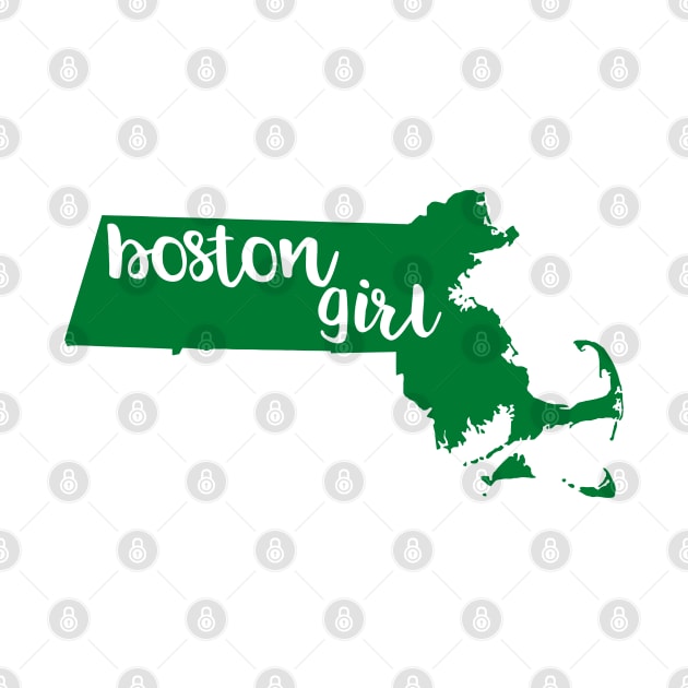 Boston Girl Massachusetts Home State by Living Out Loud Tees