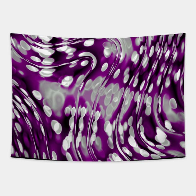 Asexual Pride Abstract Wavy Reflected Lights Tapestry by VernenInk