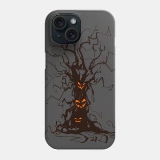 Halloween Horror Tree - Creepy Evil Faces Phone Case