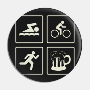 Swim. Bike. Run. Beer Pin