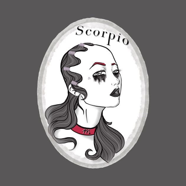 Scorpio Zodiac Sign Art by carolyvesartwork