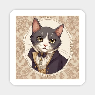 Regency Era Cat Portrait Magnet