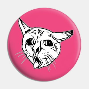 Ugly Coughing Cat Meme Pin