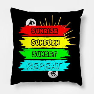 Sunburn, colorful and motivational Pillow