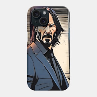 John Wick Comic book style_010 Phone Case