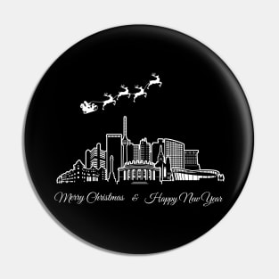 Merry Christmas Happy New Year Stuttgart Germany Pin