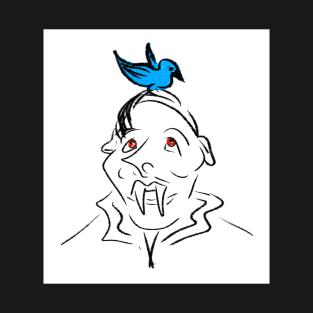 A vampire with a bird on its head T-Shirt